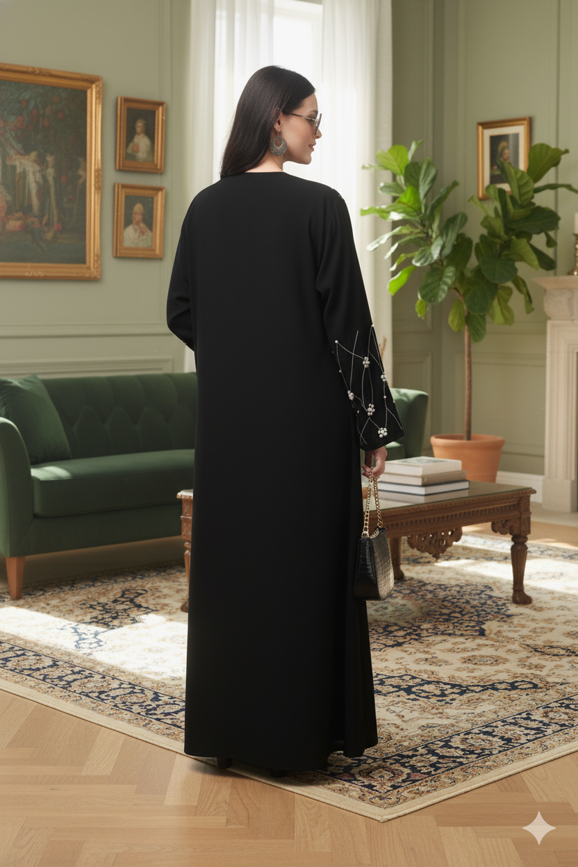 The Mushk Hand Embroided Abaya