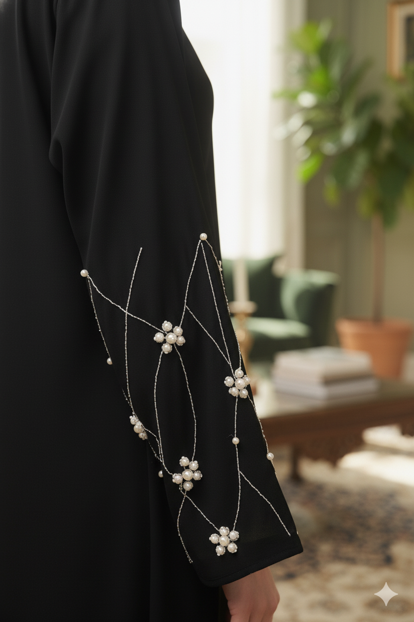 The Mushk Hand Embroided Abaya